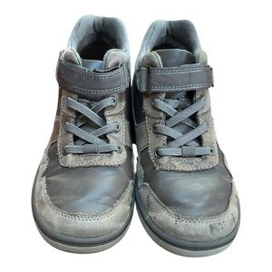 Stride Rite Brown and Gray Sneakers with Velcro Strap